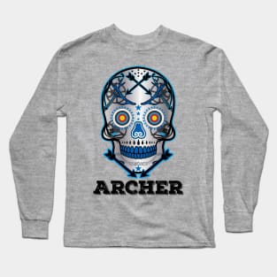 Archery Sugar Skull Long Sleeve T-Shirt